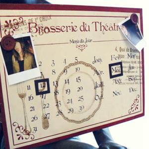 아트박스/컨츄리아이템 La Cuisine 틴 달력 자석보드