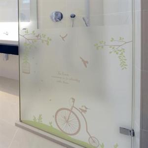 아트박스/낭만창고 dgcn004-클래식 자전거-무점착 반투명 창문시