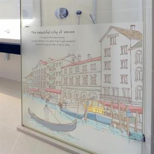 아트박스/낭만창고 dgcn007-베네치아-무점착 반투명 창문시트지