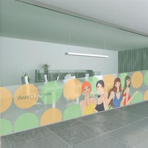 아트박스/낭만창고 dgcn158-헤어스타일-무점착 반투명 창문 시트