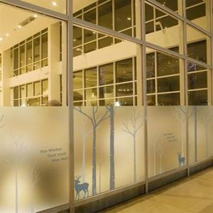 아트박스/낭만창고 dgcn247-윈터 디어-무점착 반투명 창문 시트