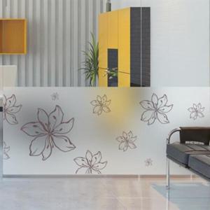 아트박스/낭만창고 dgcn067-꽃-무점착 반투명 창문 시트지