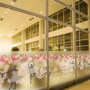 아트박스/낭만창고 dgcn083-발레리나-무점착 반투명 창문 시트지