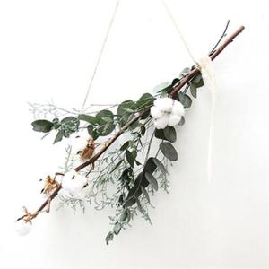 아트박스/더봄 갈란드 - 목화와 유칼립투스