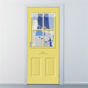 아트박스/낭만창고 nces044-신비의섬 산토리니B-현관문시트지