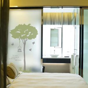 아트박스/낭만창고 ncdr008-숲속의 하루-샤워부스 유리문시트지