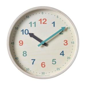 아트박스/이언시계 타임스터디 우드벽시계(컬러)