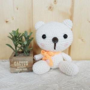 아트박스/러브컨츄리 화이트 곰도리-방울솜포함 [인형DIY]