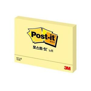 아트박스/오피스큐 3M 포스트잇 657 102x76mm 노랑