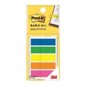 아트박스/오피스큐 3M 포스트잇 플래그 분류용 하이라이트 5색 6