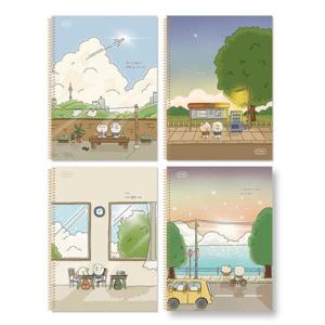 아트박스/아이비스 소소일상 슬림 골드원링 노트 35매 4종 세트