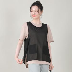 애비뉴투지 엄마옷 케리 쉬폰 시스루 옆단추 트임 여름 하프 조끼 V07501