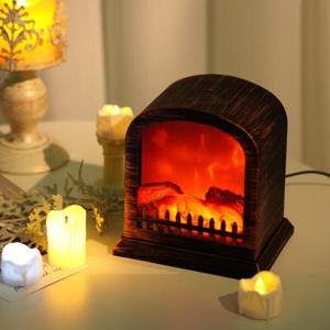 아트박스/데팡스 불멍무드등 LED 벽난로무드등 둥근화로A26