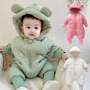 아트박스/엠케이 곰돌이 유아 누빔 패딩우주복(66-90) 204531