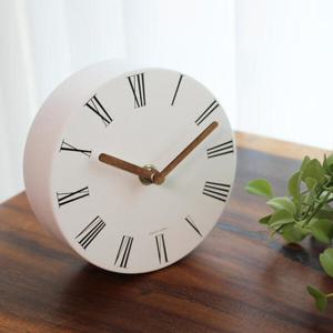 아트박스/마지우 무소음 화이트우드 탁상시계 (로마숫자)