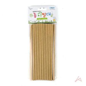 아트박스/와인앤쿡 일회용 내츄럴 종이빨대 25p 1세트