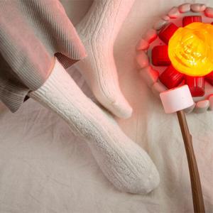 아트박스/레드싹수 꽈배기패턴 중목 울양말 남녀공용 rssw041