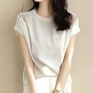 젤라 숄더 시스루 반팔니트_BJ2LK048