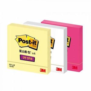 아트박스/3M 3M 포스트잇 654 강한 점착용 노트 90매 (76*76mm)