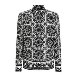 돌체앤가바나 마졸리카 프린트 실크 셔츠 G5MM4THI1Y5 IU3TN