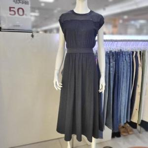 더스토아 DP01 시스루 드랍 소매 원피스 T25tha215n036