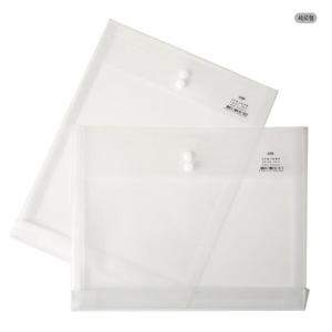 아트박스/오피스큐 아톰 단추형 서류봉투 FM107 A4 세로형 투명