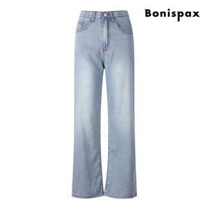 [보니스팍스(여성의류)]썸머 워싱 스트레이트 데님 팬츠 (XP6PT005M0)