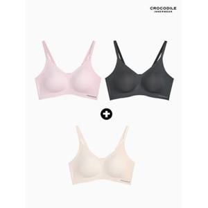 [크로커다일 이너웨어]뉴 라이크라 인견쉘론 몰드부착 브라 스트랩 2+1 택1