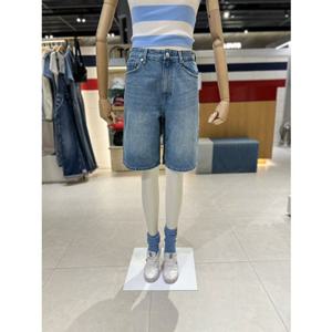 [타미진] T32F6NEQ10TML1 공용 버뮤다 배기 5 데님 숏 팬츠