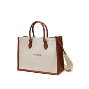 [질스튜어트]아이보리 가죽배색 캔버스 미디움 토트백 (14인치노트북 ) JABA5F330