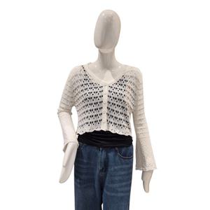 [파파야]크롭 망사 가디건(PNPRCD013B)