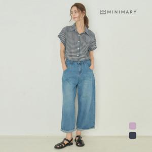 [미니마리] 체크롤업블라우스 (MMA2BL39)