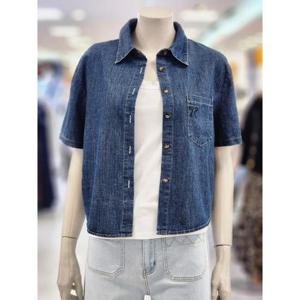 SOUP 세이브존07 여성 반팔 데님 셔츠 SB5SS83