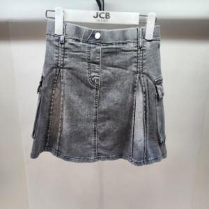 애플핑크 HC06 워시드 데님 카고 스커트 APT0U551GSG