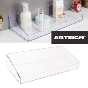 소품수납 사각아크릴 소품트레이 투명 트레이선반
