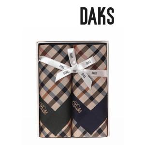 [닥스(손수건)]2매 기본 체크 면대 남녀 손수건 세트 DLI4001(42+71)