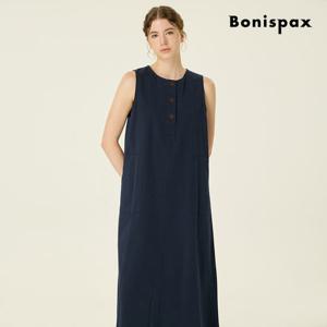 [보니스팍스(여성의류)]솔리드 나시 단추 롱 원피스 (XP7OP005M0)