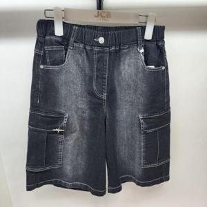 애플핑크 HC06 5부 워싱 데님 버뮤다 카고 팬츠 APP9U305GSB