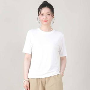 애비뉴투지 엄마옷 레이온 스판 무지 여름 라운드넥 5부 반팔 티셔츠 A07564