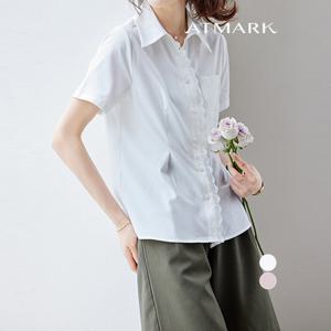 ATMARK 러블리핀턱레이스클로징셔츠_AA53SH035G