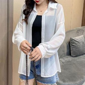 [블로썸스틸] 여름 루즈핏 시스루 셔츠 2color DK-038