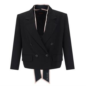 숲  (SB4TJ31) 타이 더블 브레스티드 크롭 재킷