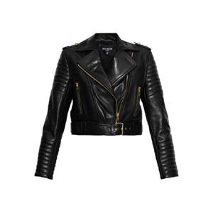 발망 비대칭 지퍼 레더 재킷 FF1TD207LC62