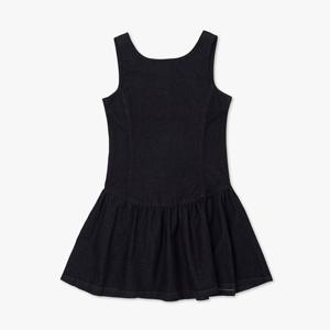 [플랙진]여성 셔링 슬리브리스 데님 원피스 (PWTI2OPM301)