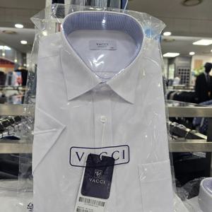 [바찌셔츠 ]흰색 레귤러 포켓 반팔 셔츠 VD102BR601