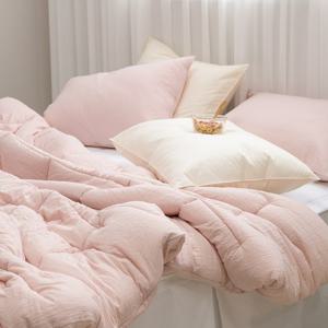 [르헤브] 몽글몽글 소프트 마이크로 차렵이불 베개세트 (SS/싱글)