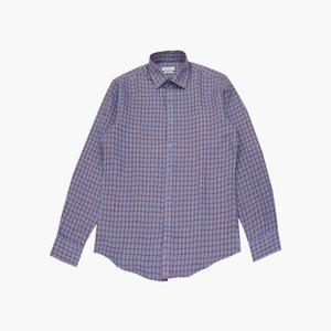 [피에르가르뎅]린넨 체크 슬림핏 셔츠 PLDS1953a_DG