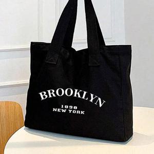 심플 브루클린 레터링 스트릿 캔버스 가방 UN-7800