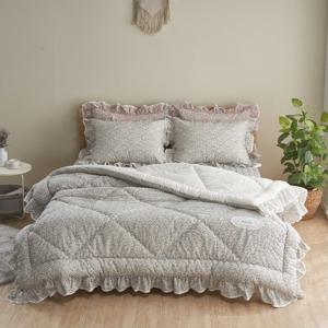 [르헤브] 플랑 광목 워싱 차렵이불 베개세트 (KK/특대형)