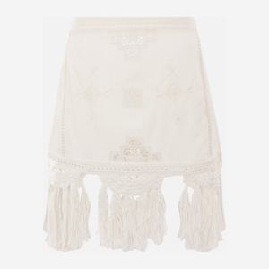 이자벨마랑 화이트 지오메트릭 자수 미니 스커트 JU0325FA C1J1